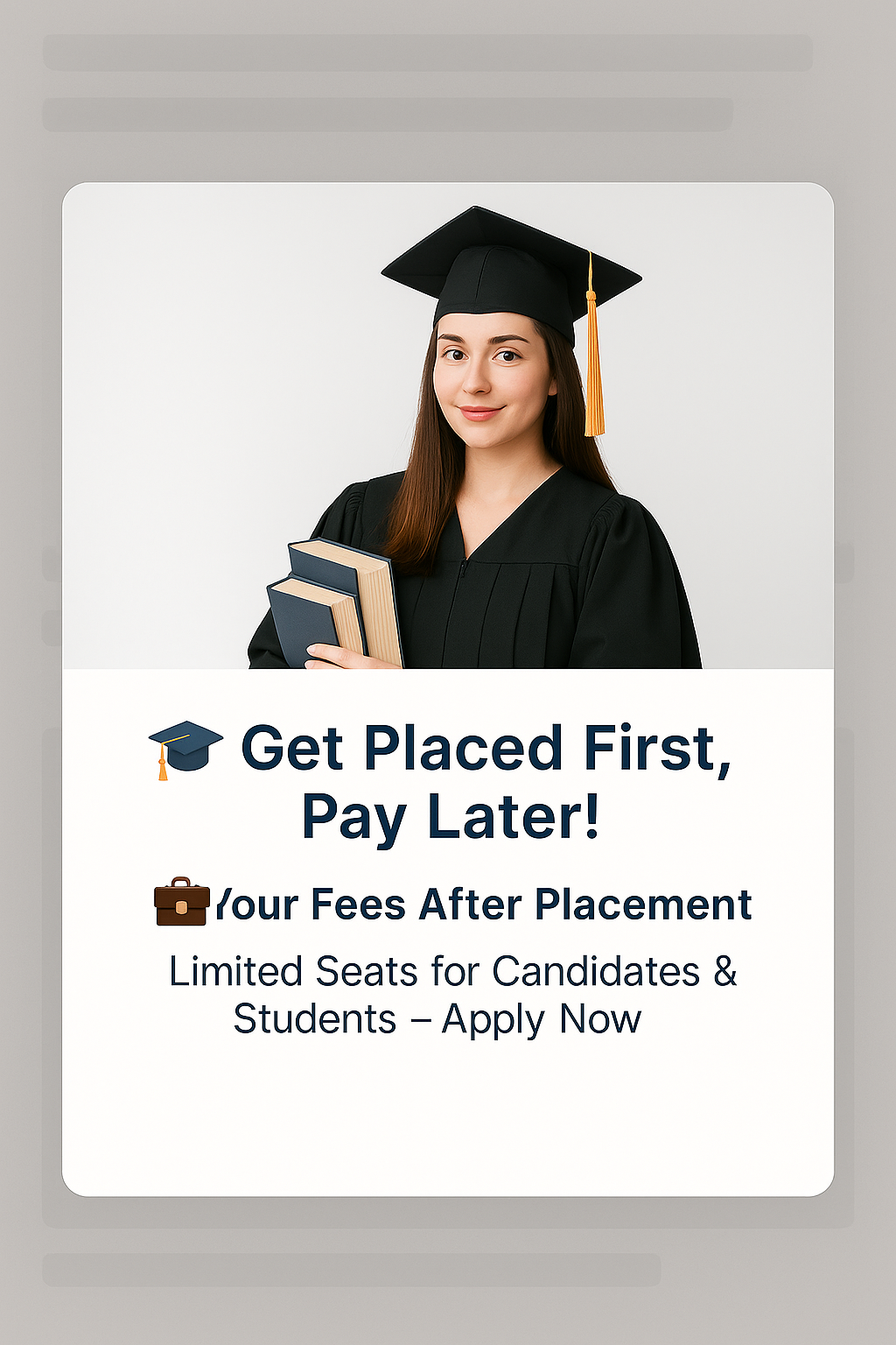 Get Placed First, Pay Later